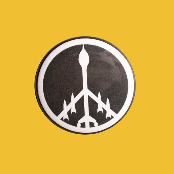 Drone Peace Symbol Button Badge Pin | Nico & Bullitt