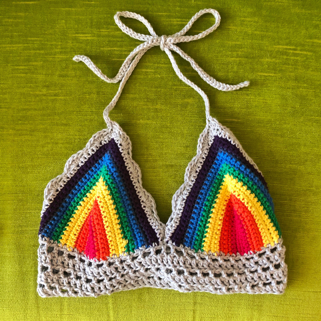 rainbow crochet top