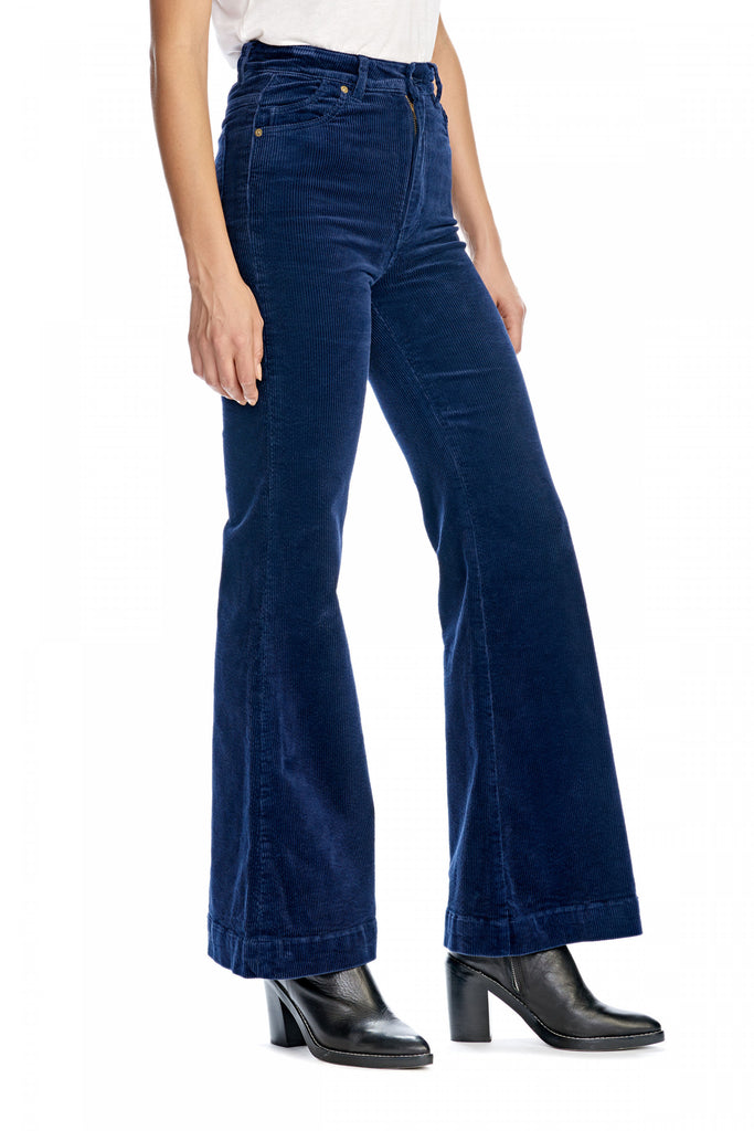 cut up bell bottom jeans