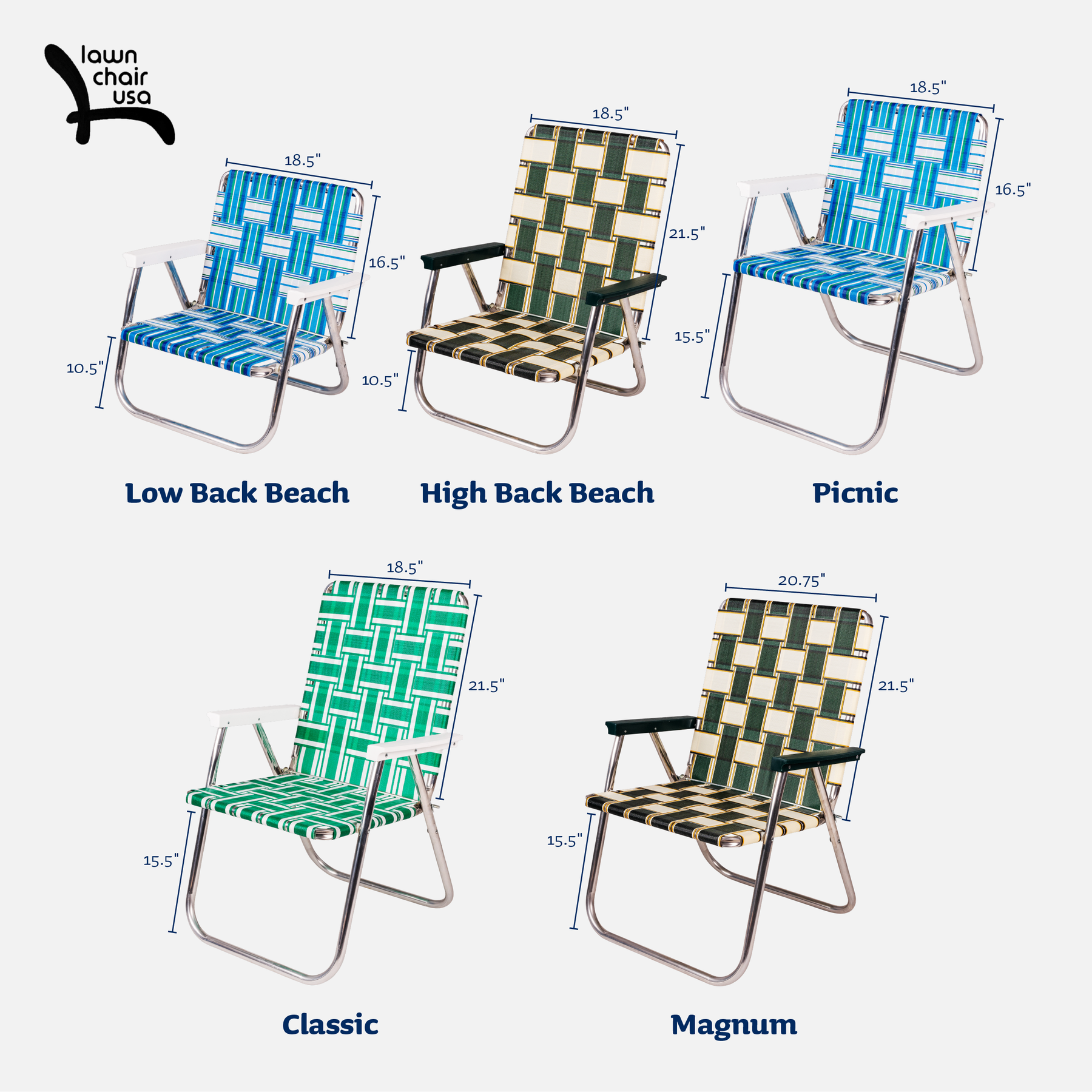 web weaved aluminum folding lawn chairs