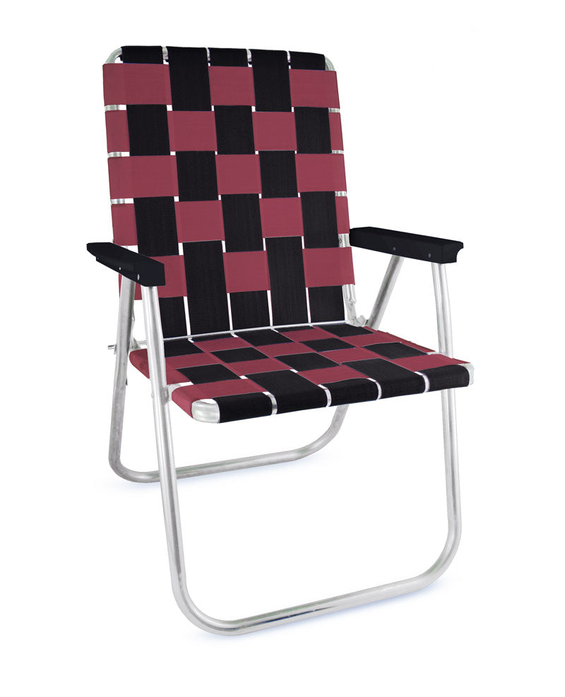 Lawn Chair USA - Green & Orange Folding Aluminum Webbing Classic Chair