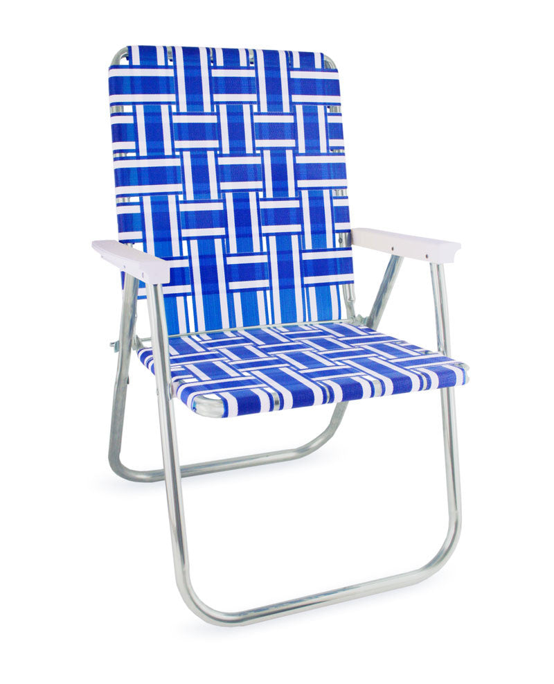 webbed aluminum folding lawn chair