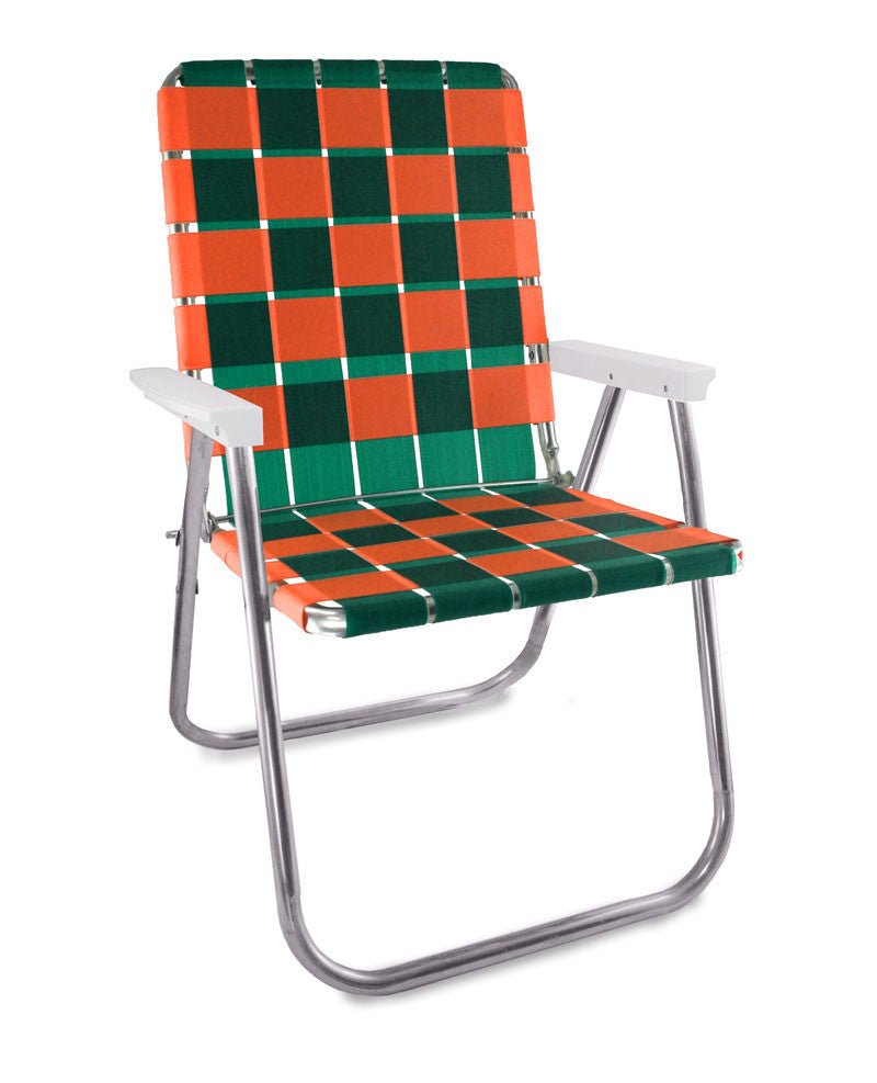 folding lawn chairs aluminum green webbing