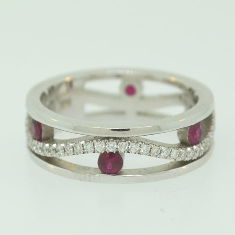 Samara 14KW Pave Diamond & Ruby Ring