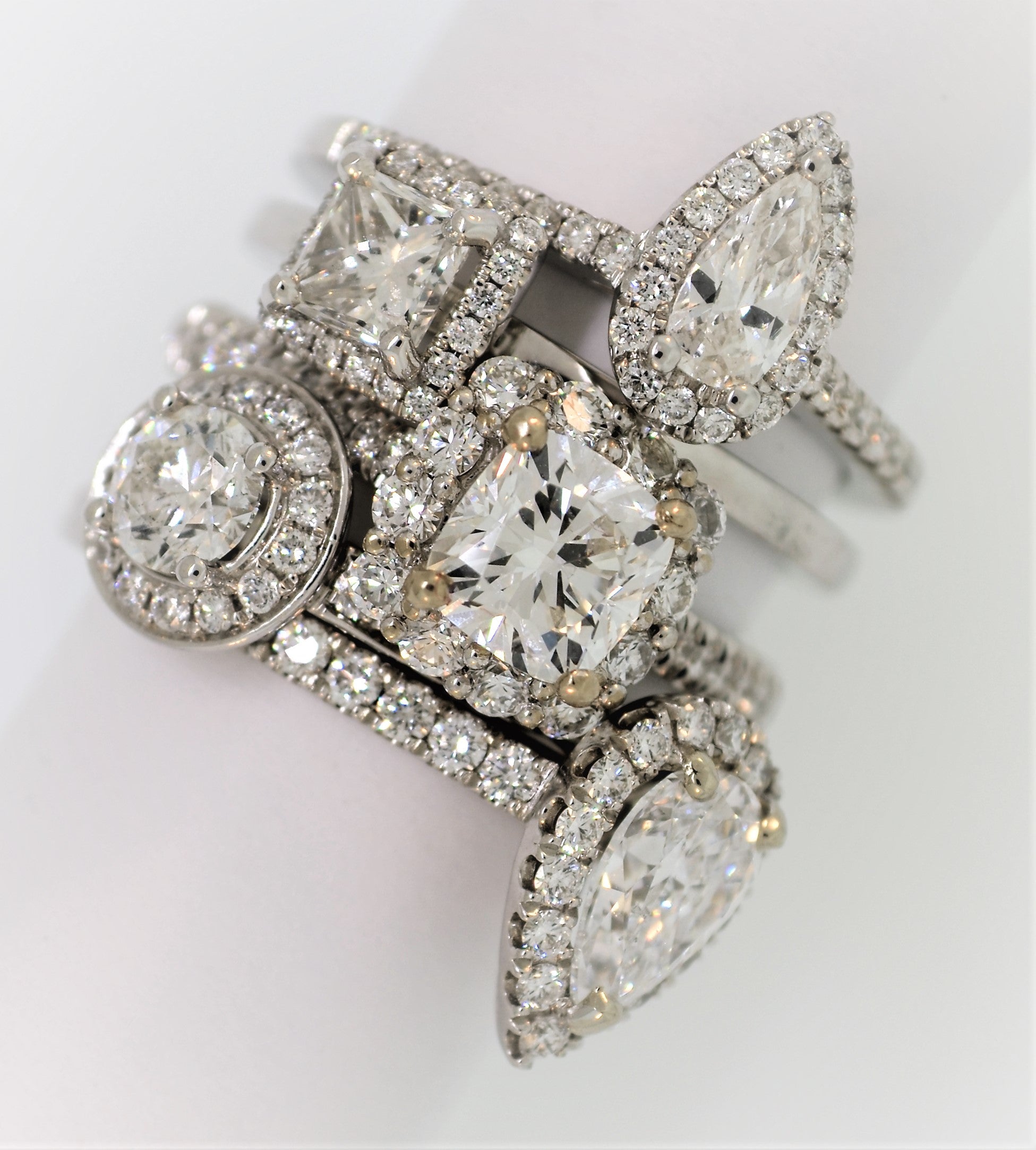 14KW Engagement Ring - .54 CT Princess Cut Diamond