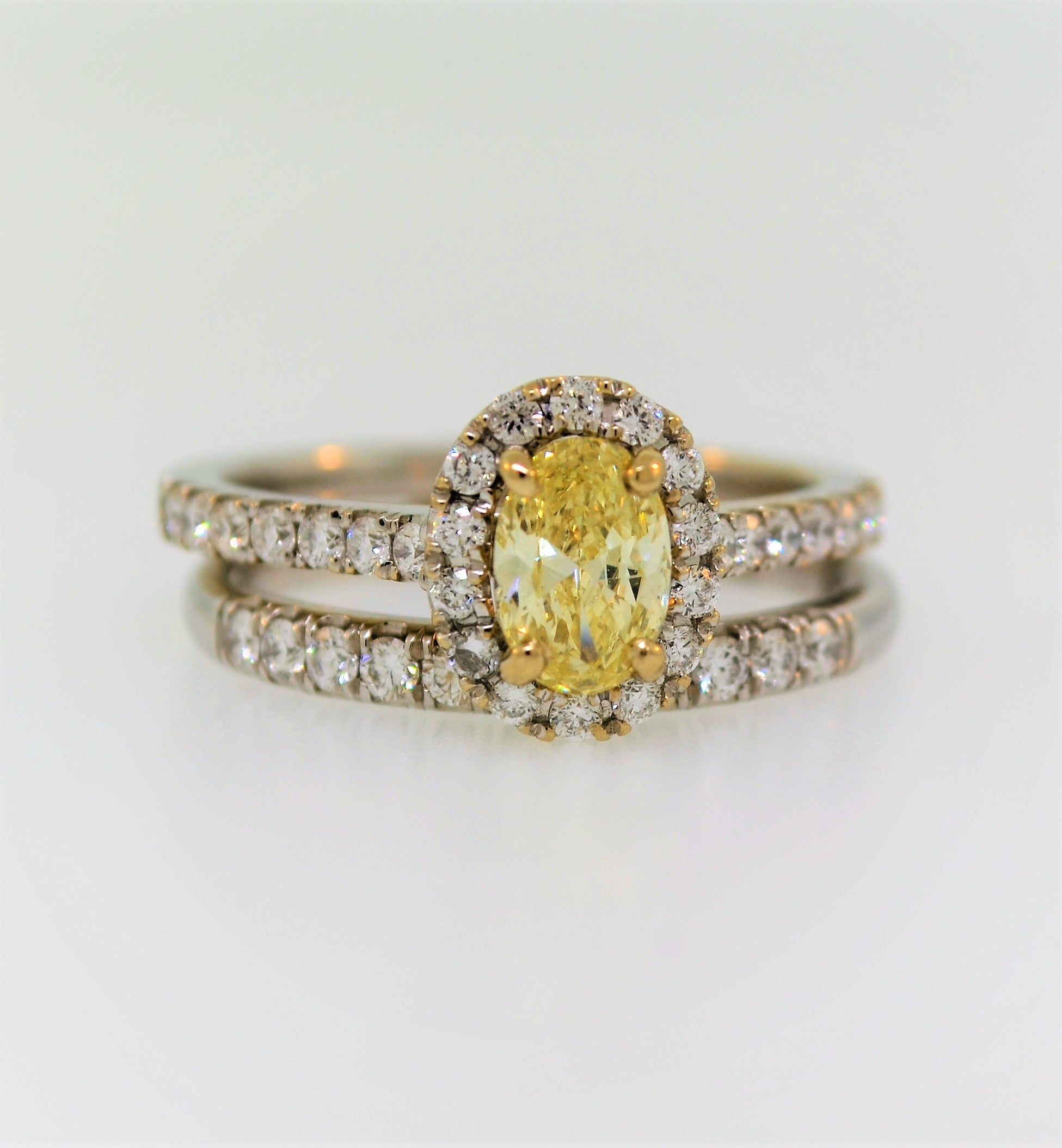 18KW Yellow  .72CT Diamond Ring