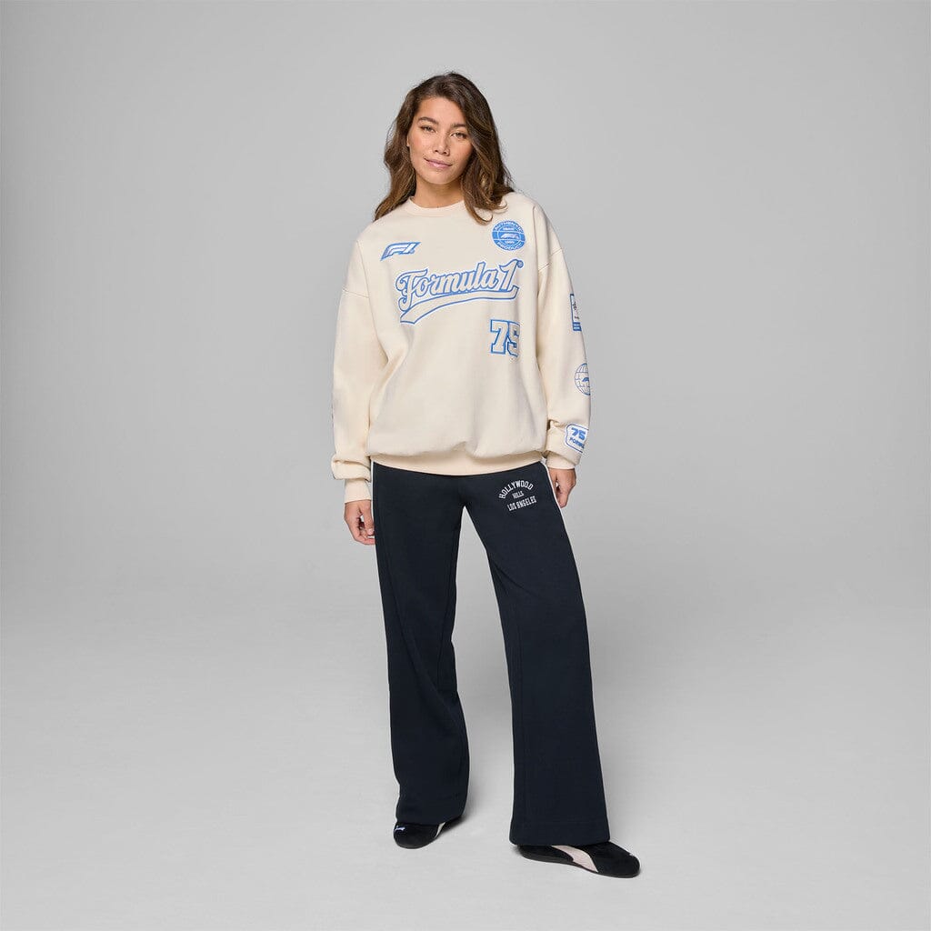 Formula 1 Tech Heritage Graphic Crew Sweatshirt - Cream/Black - Image 7
