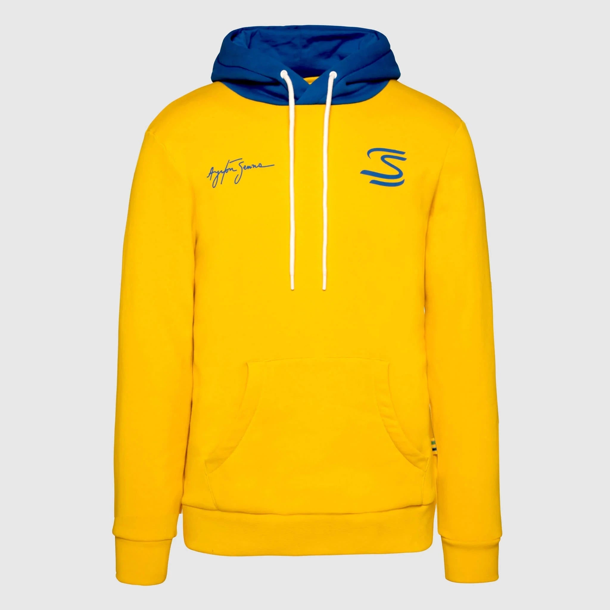 Ayrton Senna F1 Seek Your Truth Circle Hoodie - Gray Marle/Yellow