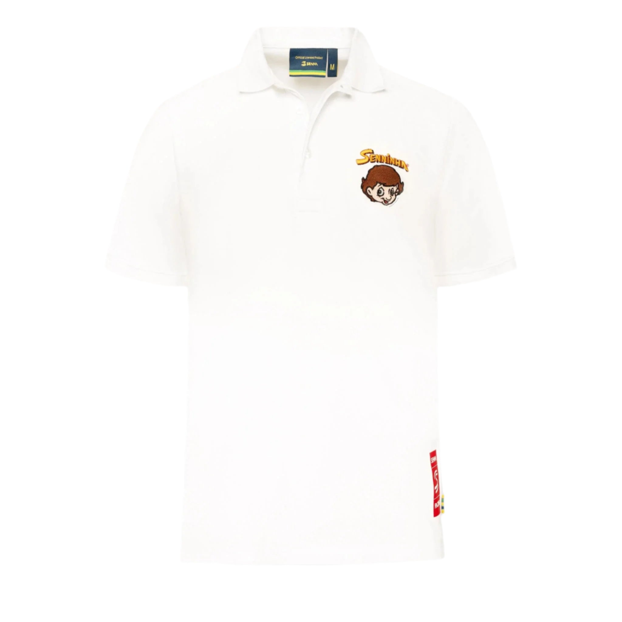 Ayrton Senna F1 Senninha Polo Shirt - White