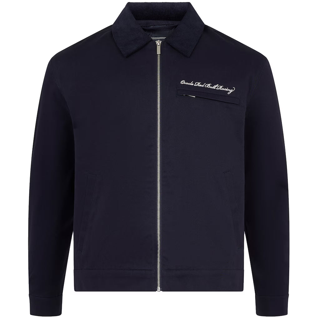 Red Bull Racing F1 Heritage Script Work Jacket - Navy