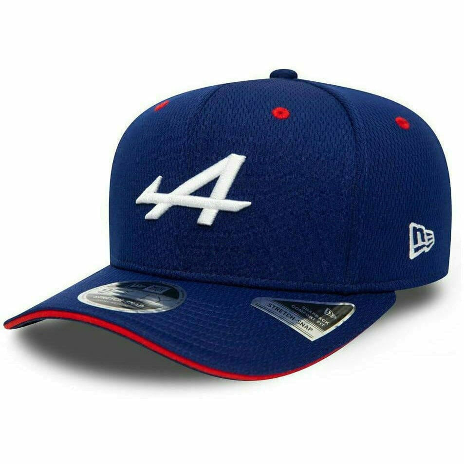 Alpine Racing F1 2021 New Era 9fifty Stretch Team Baseball Hat - Blue/Black Hats Midnight Blue