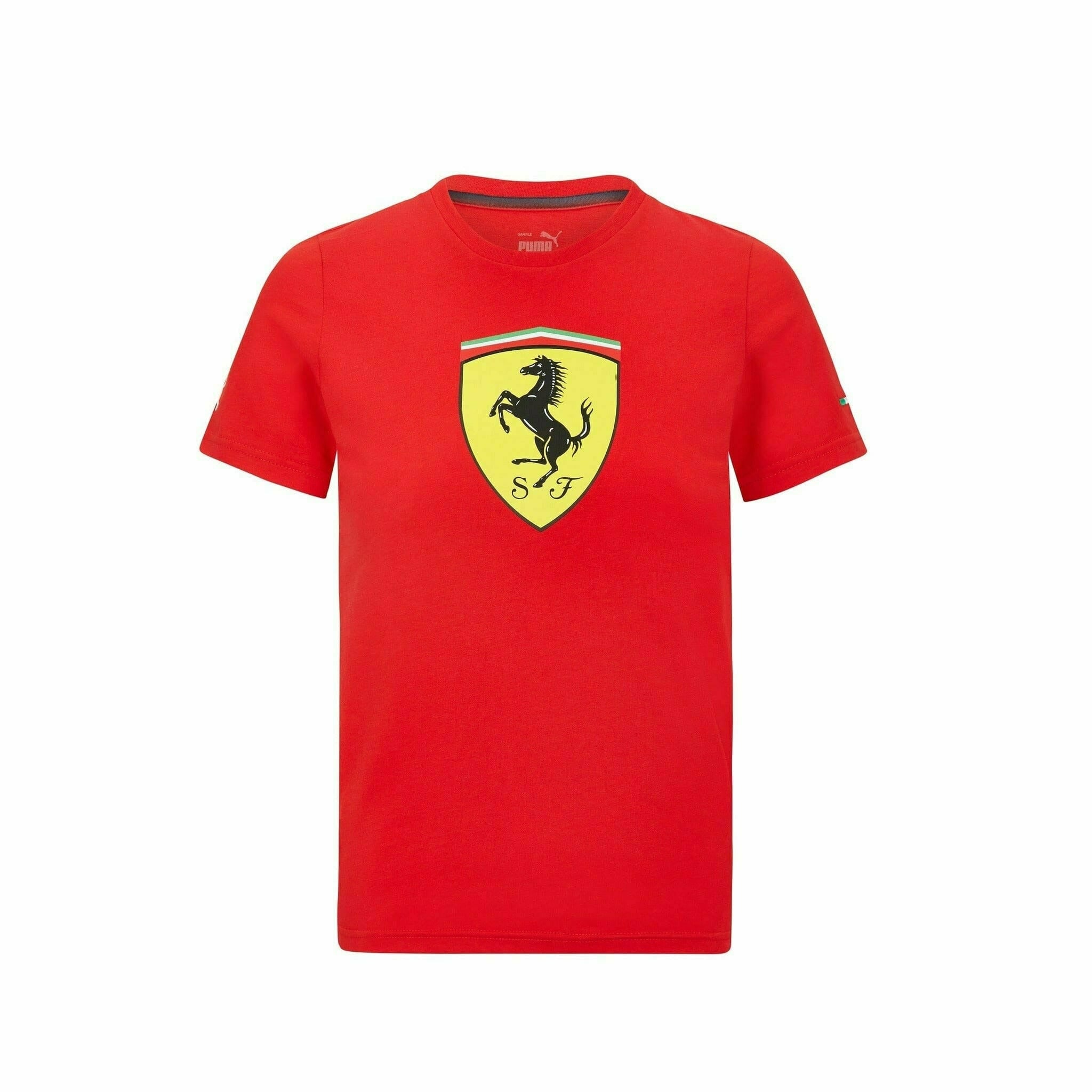 Brun juni Rullesten Scuderia Ferrari Kids Puma Large Shield Logo T-Shirt- Youth Red/Black | eBay