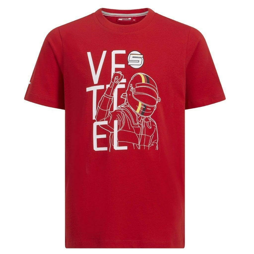 Scuderia Ferrari Kids F1 Sebastian Vettel Red T-shirt