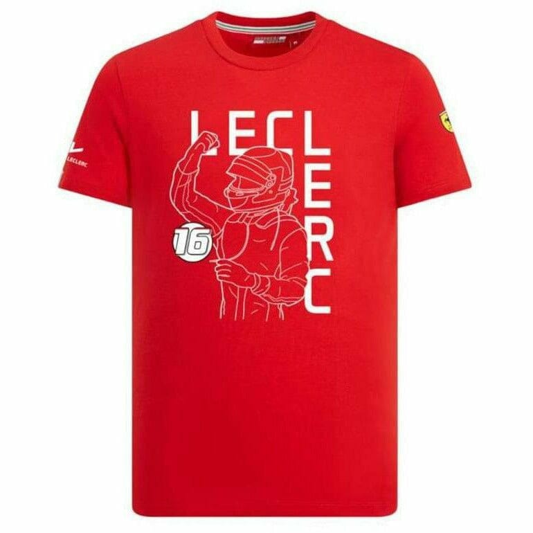 Scuderia Ferrari Charles Leclerc Red Tshirt CMC Motorsports®