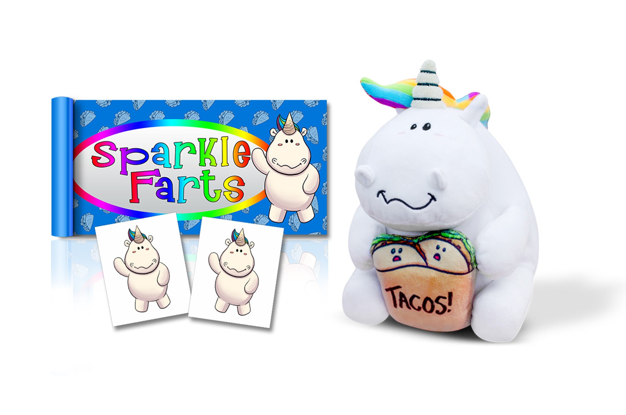 sparkle farts unicorn plush