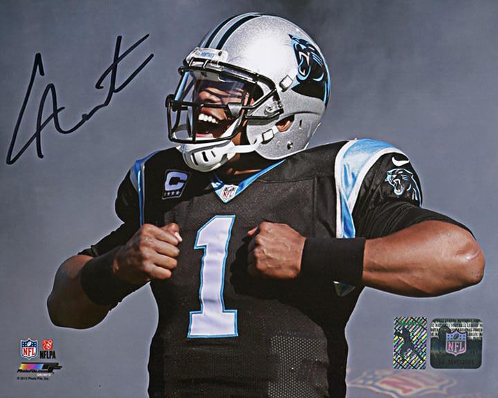 cam newton autographed football