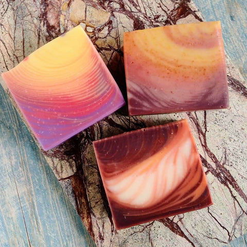 Three sunset soaps