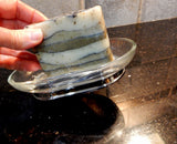 Soap sticking to glass dish