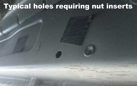 Thread insert or rivet nut in Dodge RAM rocker panel