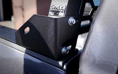 Spyder Industries bed rail (mount) bolted to headache rack