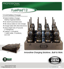 FuelPad12™ 12-Unit Battery Charger Organizer fits Blackbox Plus - The Earphone Guy