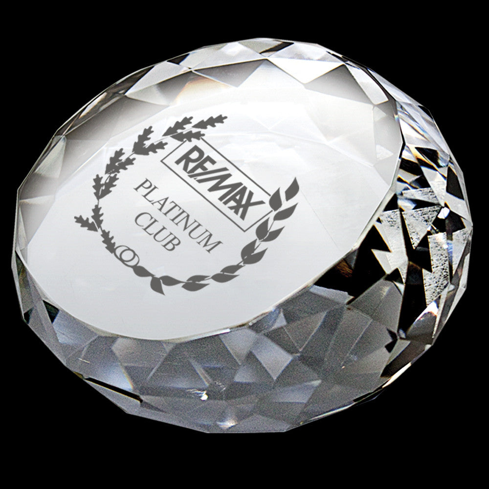 C-138 CRYSTAL DIAMOND PAPERWEIGHT (CLEAR) – Minya Collections