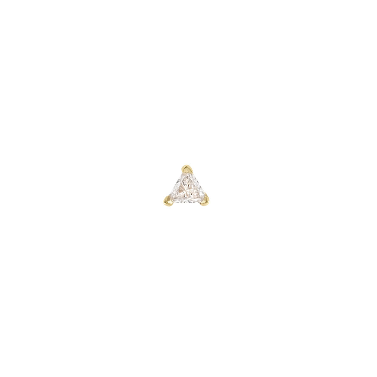 Mini Trillion Diamond Threaded Flat Back Earring | .25GMS .03CT | Single - Porter Lyons product image