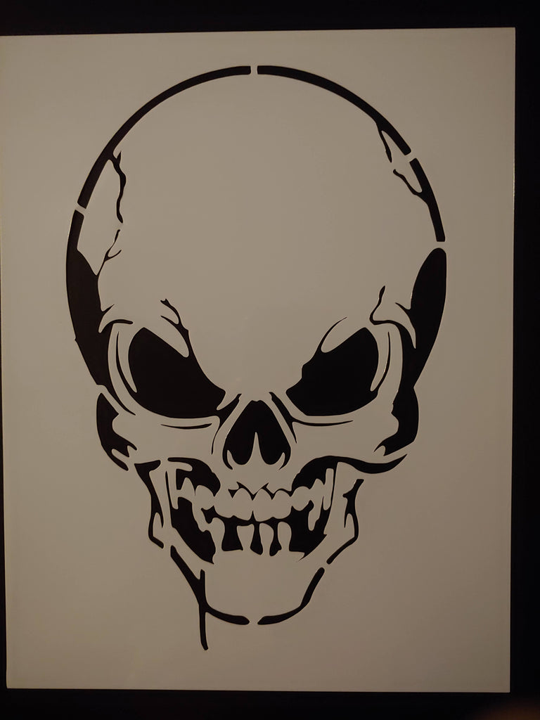 dripping skull evil halloween custom stencil fast free shipping my custom stencils