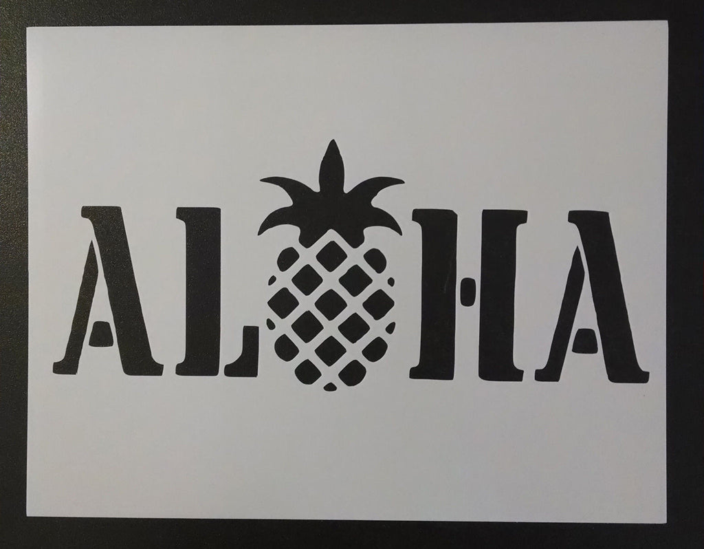  Hawaiian  ALOHA Pineapple Stencil  My Custom Stencils 