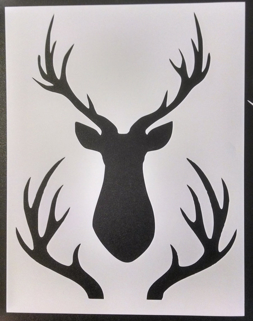 Buck Head and Rack Stencil My Custom Stencils