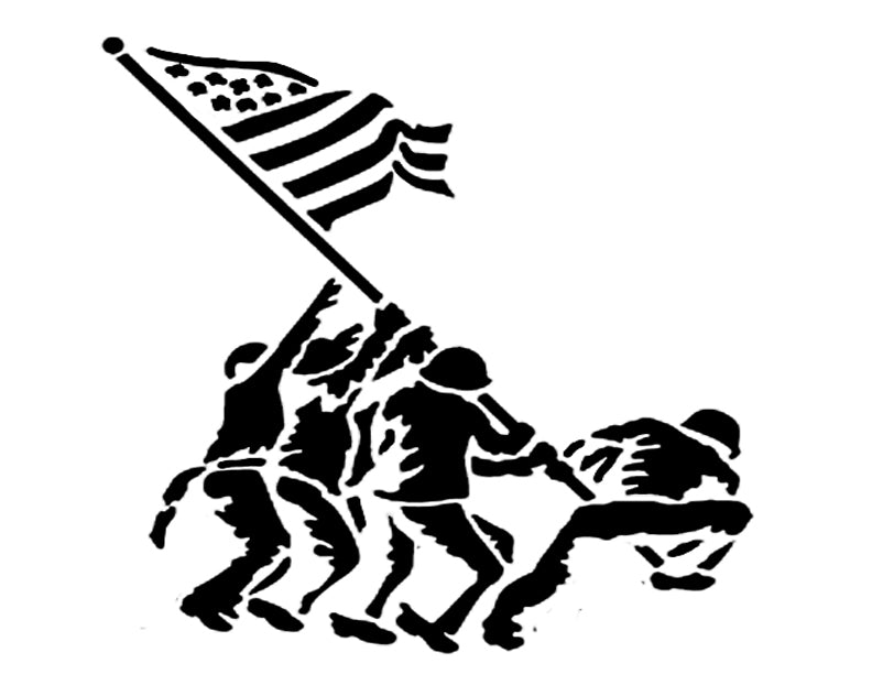 Iwo Jima Flag Raising #2 Custom Stencil – My Custom Stencils