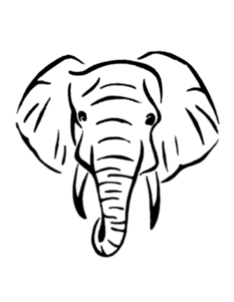 Elephant Face Custom Stencil – My Custom Stencils