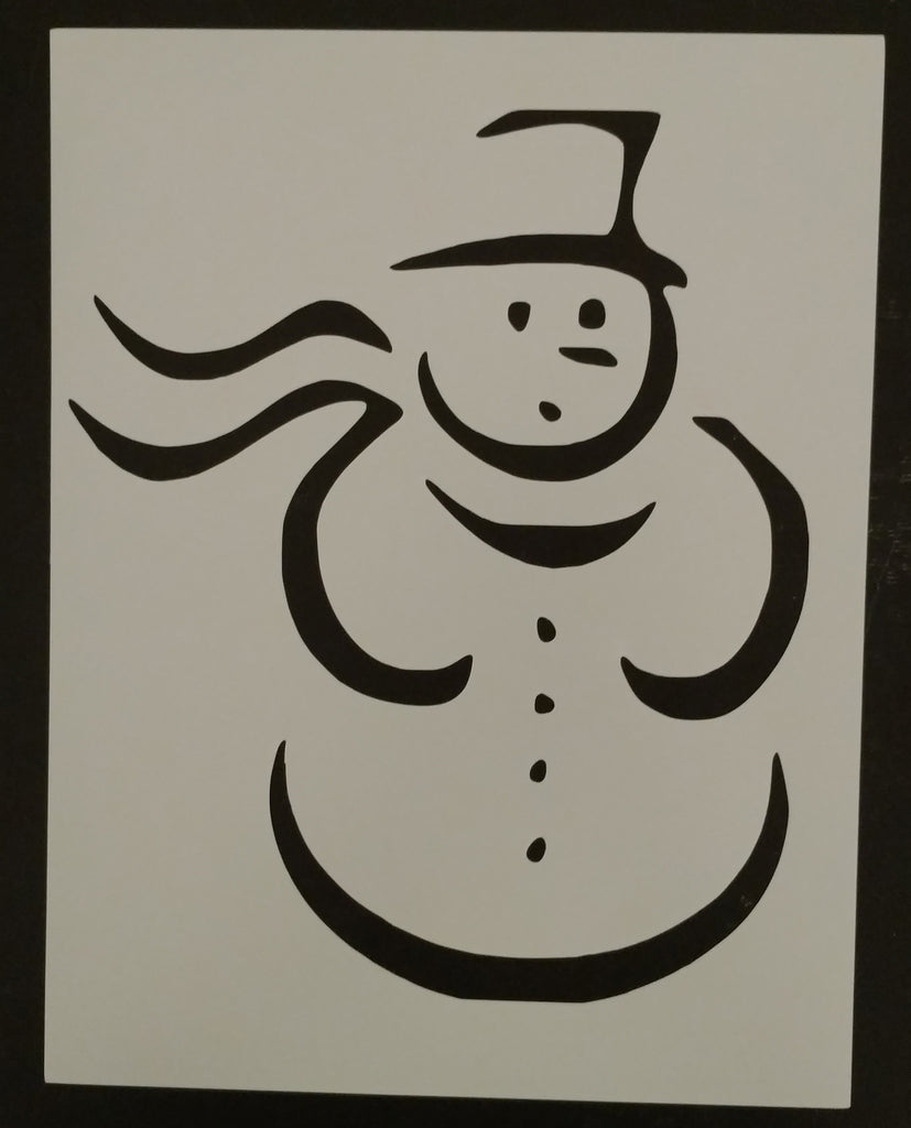 Christmas Winter Snowman Stencil My Custom Stencils