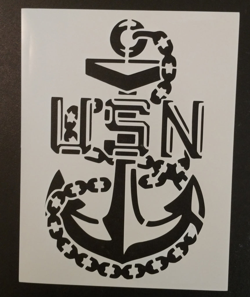 us navy chief anchor stencil my custom stencils