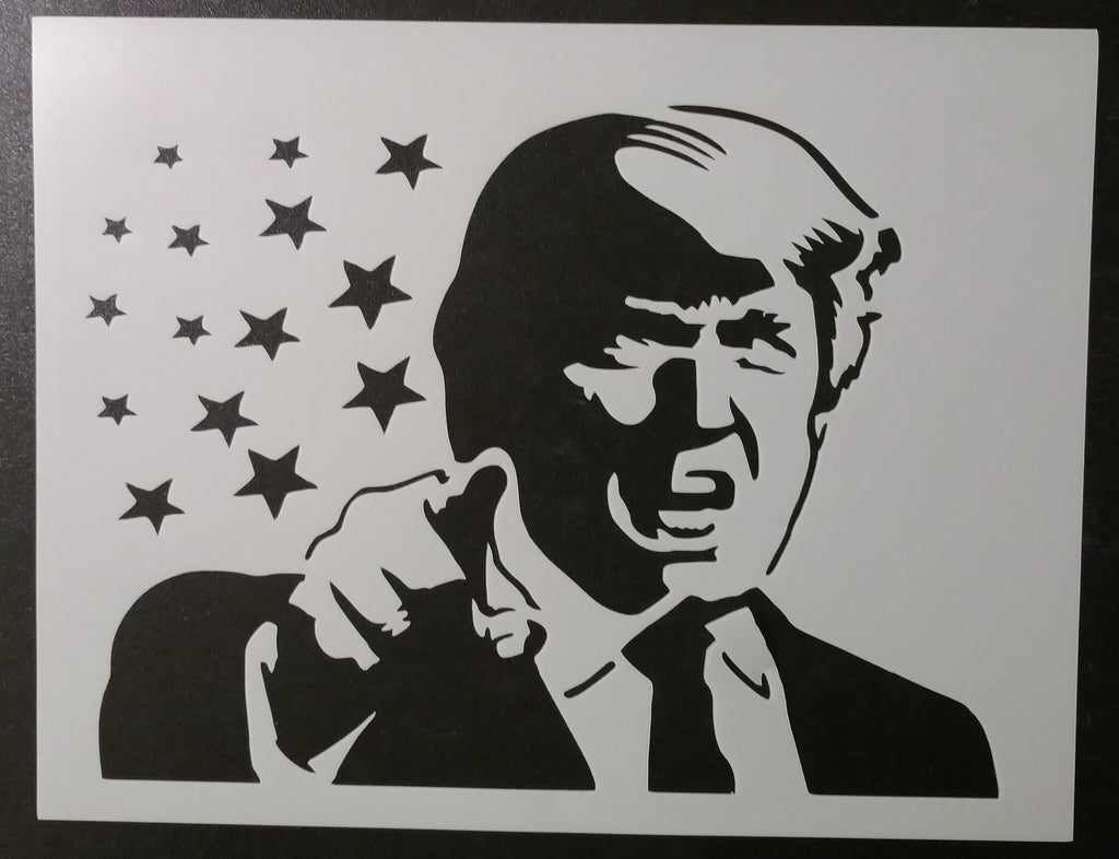 donald trump president pointing stencil my custom stencils