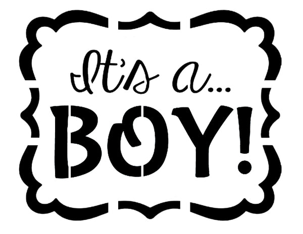 Download It's A Boy Baby Sign - Custom Stencil - My Custom Stencils