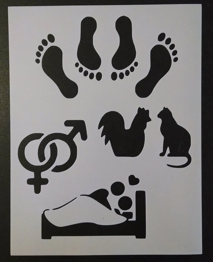 Man Woman Love Funny Stencil My Custom Stencils 6506