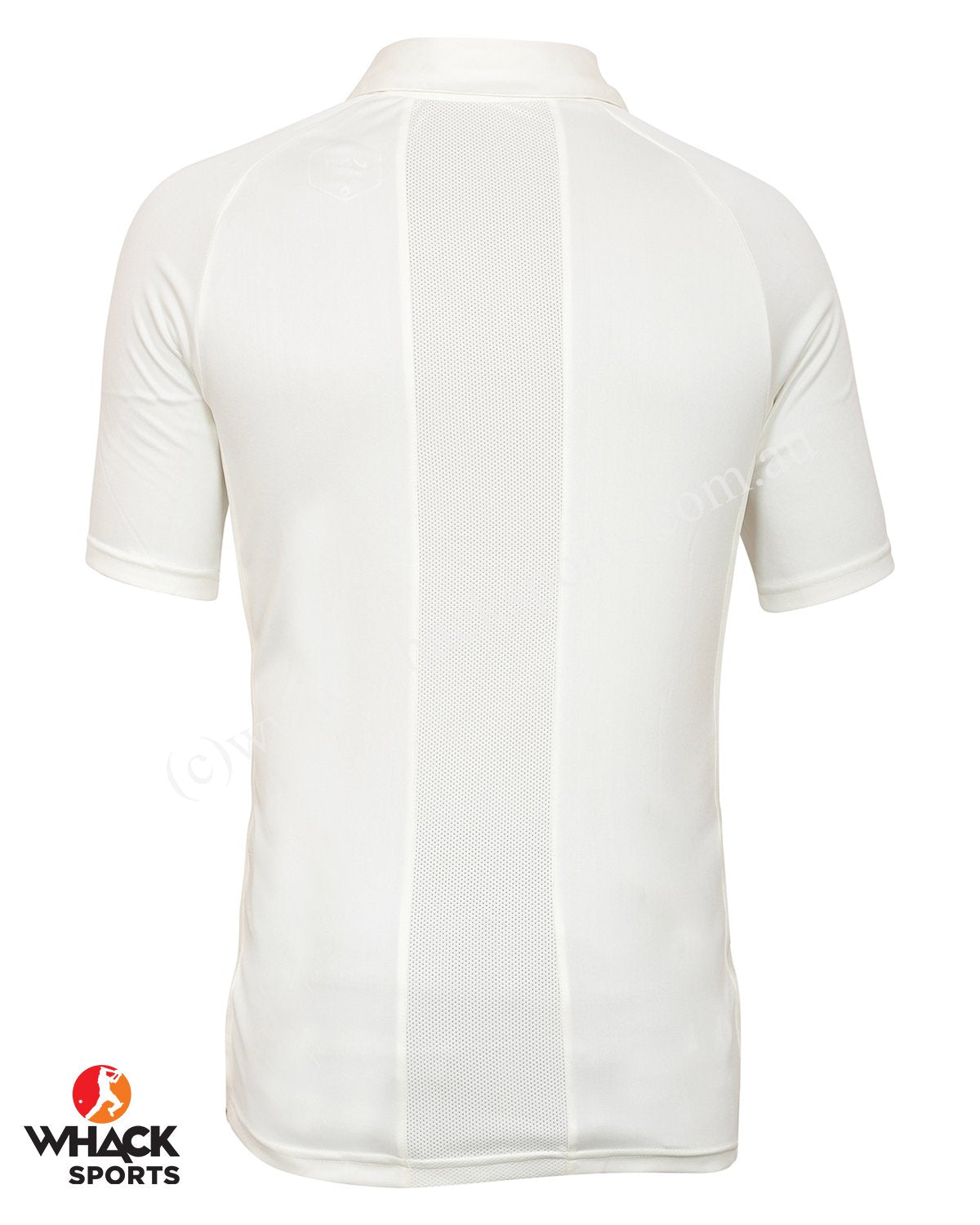 Asics Cricket Short Sleeve Shirt - Off White - Senior