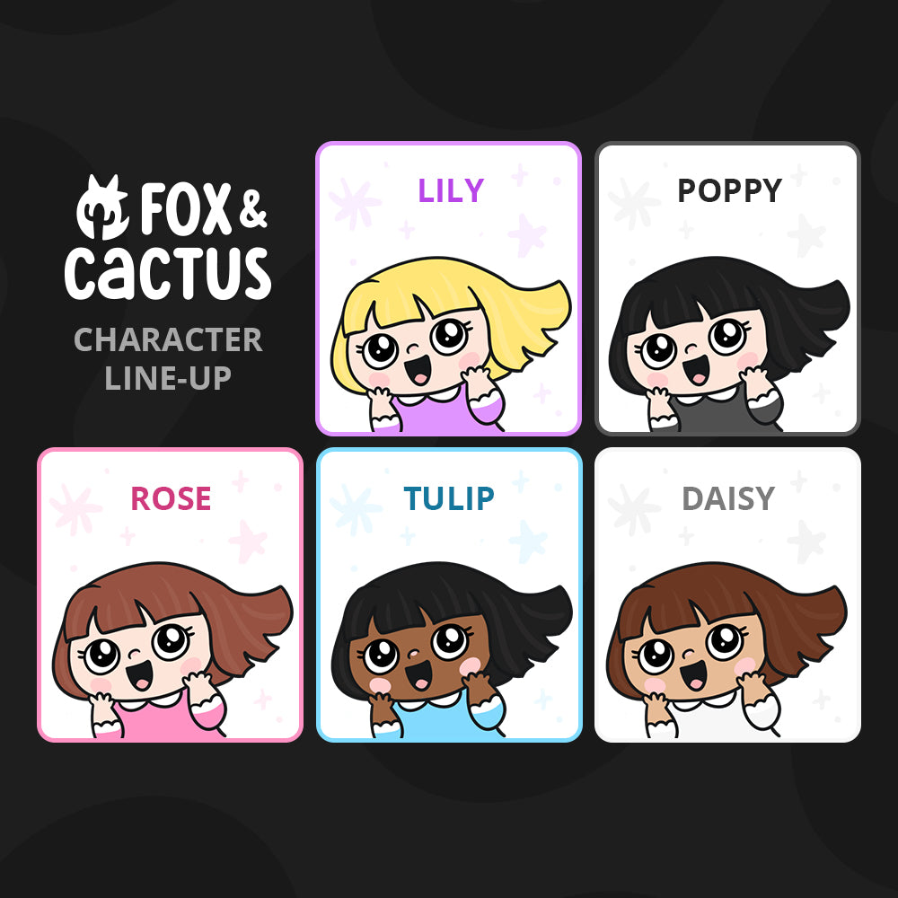 Mail Dropoff Kawaii Girl Stickers by Fox and Cactus