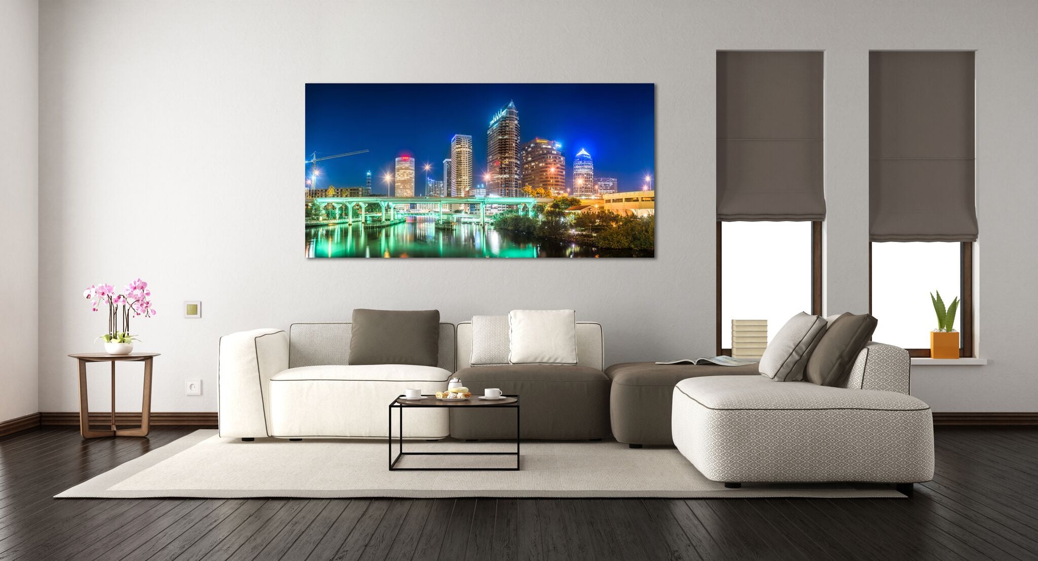 Tampa Downtown Skyline Florida Canvas Photography Metal Print Wall Art Craig Alexander Photography