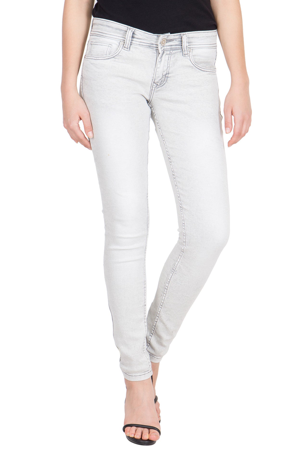 ladies light grey jeans