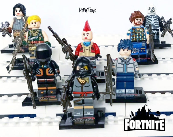 Pifutoys Pifutoys Minifigures France - fort nite lot de 8 minifigures fort nite avec armes en metal compatible lego