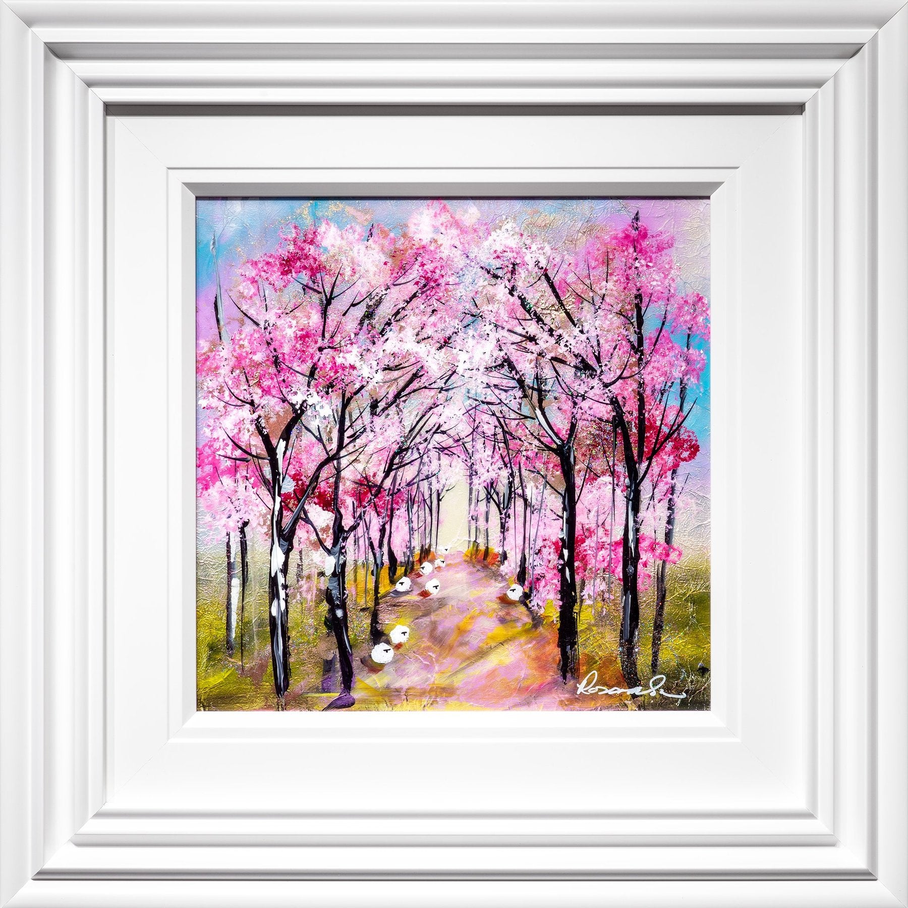 Cherry Path original painting by Rozanne Bell from Artworx Gallery