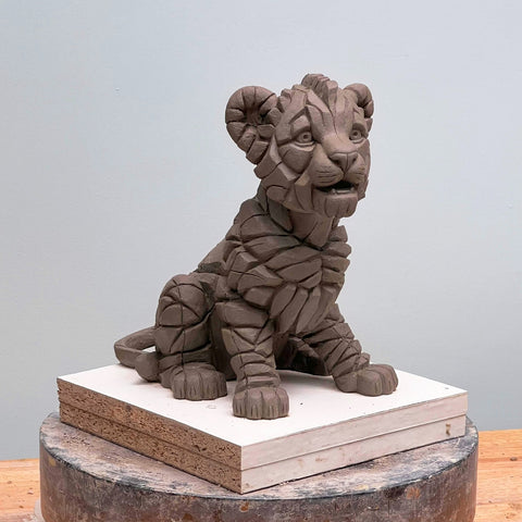 Lion Cub clay prototype by Matt Buckley at Edge Sculpture