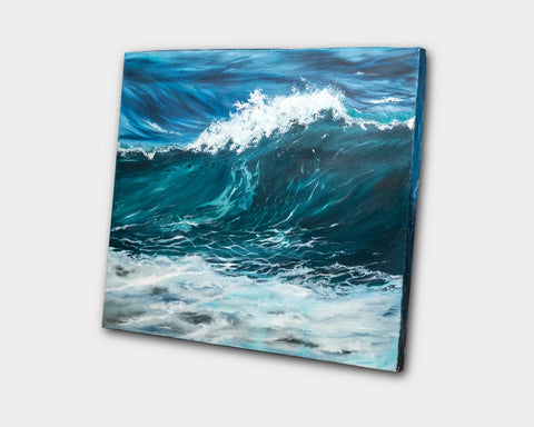 Waves original oil painting by Yulia Lavrenchuk