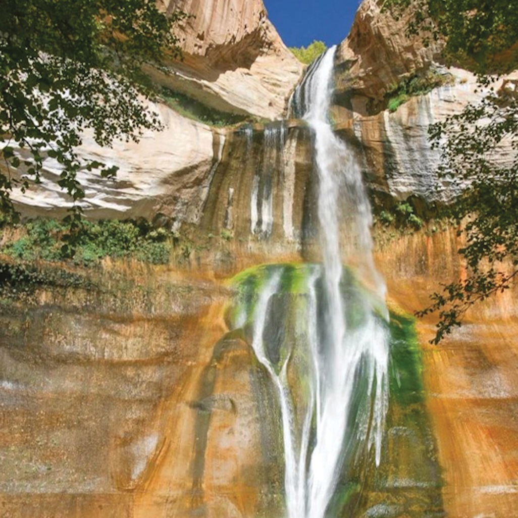 calf creek waterfall, calf creek canyon, Utah, usa