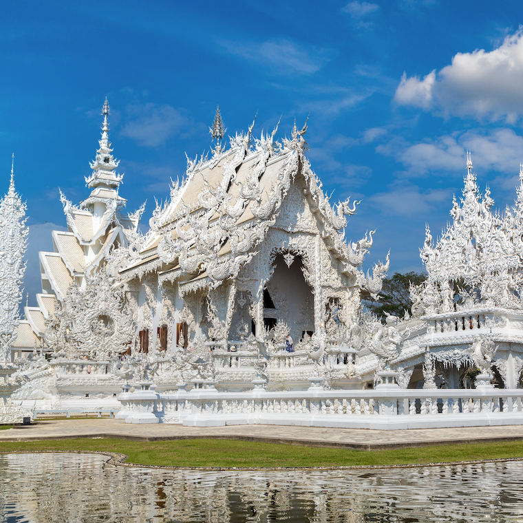 Wat Rong Khun, Weißer Tempel in Chiang Rai Thailand