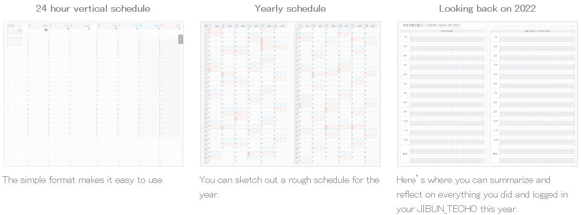 Kokuyo Jibun Techo Lite Mini 2022 Diary Content 1