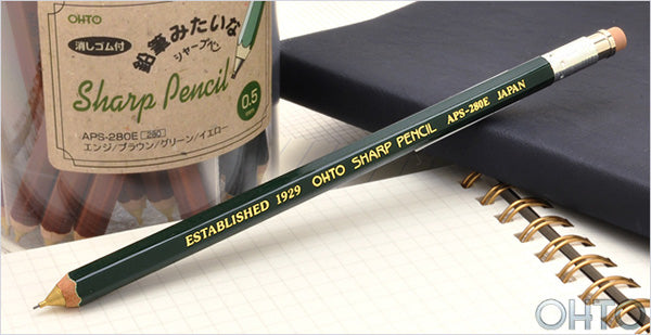 Ohto Wooden Mechanical Pencil - Green