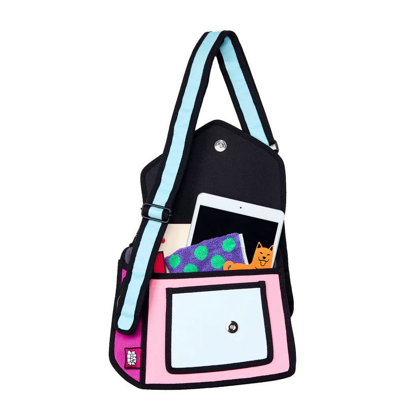 Jump From Paper Giggle Shoulder Bag - Neon Pink – Bunbougu